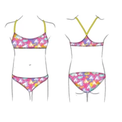 BIKINI MINI NIÑA NATACION PRETTY UNI HAPPY