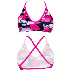 TOP BIKINI MARE CAMO LETTERS